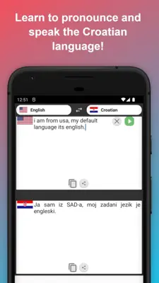 English to Croatian Translator android App screenshot 1